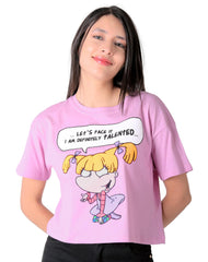 Playera Mujer Moda Top Lila Nickelodeon 58204861