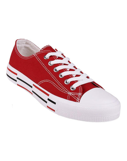 Tenis Mujer Casual Rojo Capa De Ozono 06004126