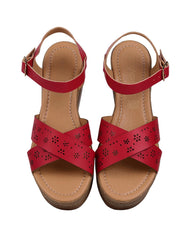 Sandalia Mujer Casual Rojo Stfashion 04204208