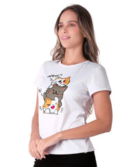 Playera Mujer Moda Camiseta Blanco Stfashion 69705024