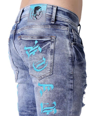 Jeans Hombre Moda Skinny Azul Hippie & Rock 71805203