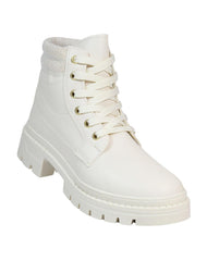 Botin Mujer Casual Tacon Crema Stfashion 08704100