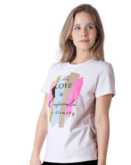 Playera Mujer Moda Camiseta Blanco Furor 62107013