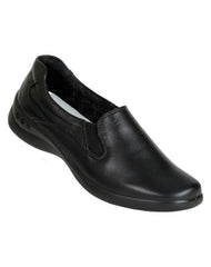 Zapato Mujer Confort Piso Negro Piel Flexi 02500511