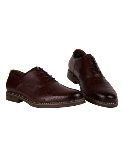 Zapato Hombre Oxford Vestir Café Piel Flexi 02504083