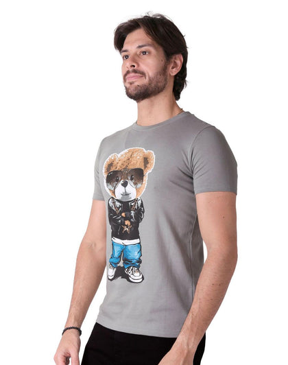 Playera Hombre Moda Camiseta Gris Stfashion 53205037