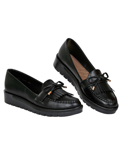 Zapato Casual Mujer Salvaje Tentación Negro 09003505 Tacto Piel