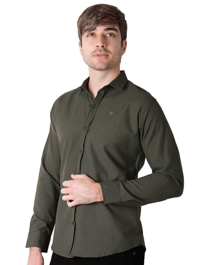 Camisa Hombre Casual Slim Verde Stfashion 50505026