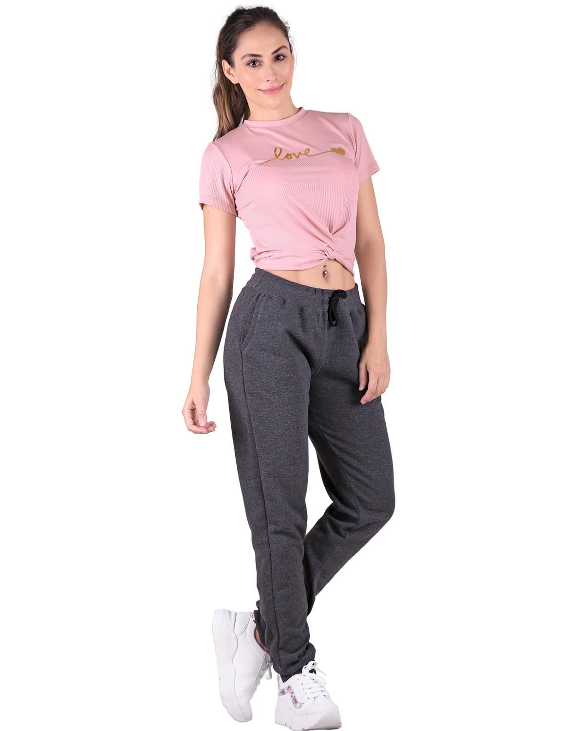 Pantalon Jogger Jogger Felpa Mujer Punto Blanco Jogger Punto Mujer