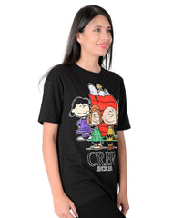 Playera Mujer Moda Camiseta Negro Peanuts 58204863