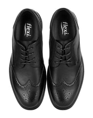 Zapato Hombre Oxford Vestir Negro Piel Flexi 02504036
