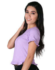 Playera Mujer Moda Camiseta Lila Stfashion 72604634
