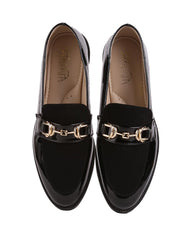 Zapato Mujer Mocasin Vestir Negro Stampa 14104204