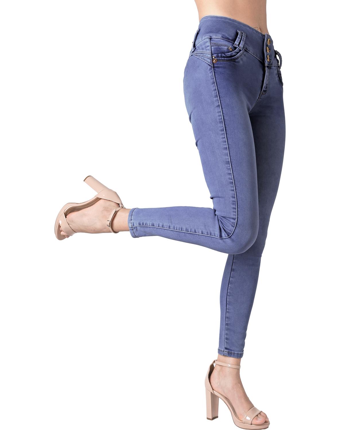 Jeans Moda Skinny Mujer Azul Fergino 52904611