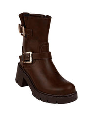 Botin Mujer Casual Tacon Café Stfashion 14404101