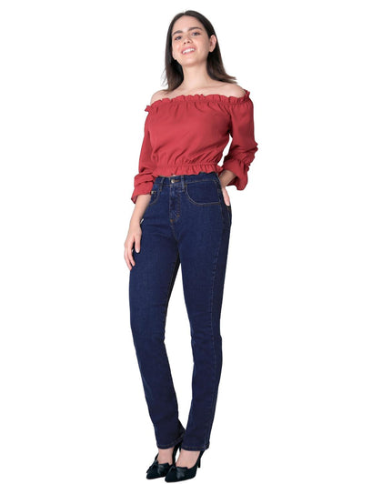 Jeans Mujer Básico Recto Azul Dayana 50803606