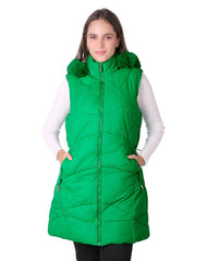 Chaleco Mujer Invernal Con Capucha Verde Roosevelt 50105237