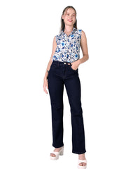Jeans Mujer Moda Regular Azul Fergino 52905405