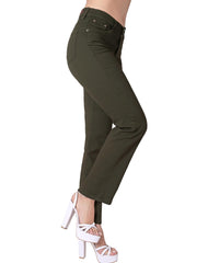 Pantalón Mujer Casual Recto Verde Stfashion 53704617