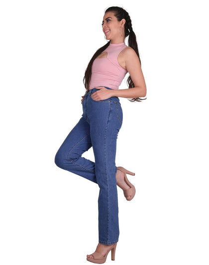 Jeans Mujer Básico Recto Azul Furor 62104177