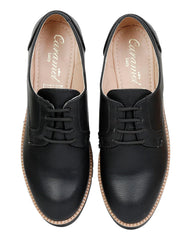 Zapato Mujer Oxford Casual Piso Negro Caramel 06203004