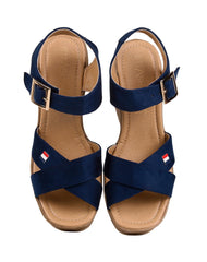 Sandalia Mujer Casual Plataforma Azul Stfashion 23504200