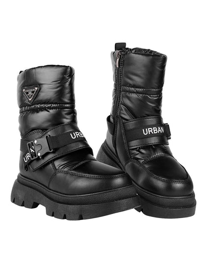 Bota Mujer Casual Negro Via Urbana 06804125