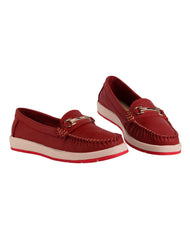 Zapato Mujer Mocasin Casual Rojo Piel Stfashion 04804211