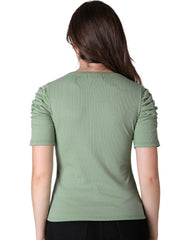 Playera Mujer Básico Camiseta Verde Stfashion 50004640