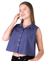 Blusa Mujer Azul Stfashion 79305432