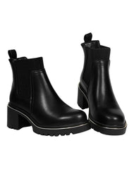 Botin Mujer Casual Tacon Negro Perugia 06104106