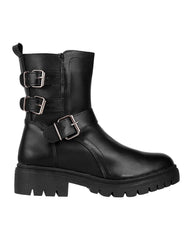 Botin Mujer Casual Tacon Negro Stfashion 09804100