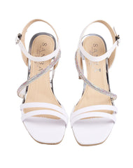 Sandalia Mujer Formal Tacon Blanco Sanba 03804204