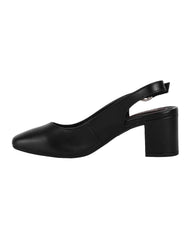 Zapatilla Mujer Tacon Negro Piel Flexi 02504232