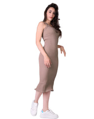 Vestido Mujer Casual Beige Stfashion 54405413