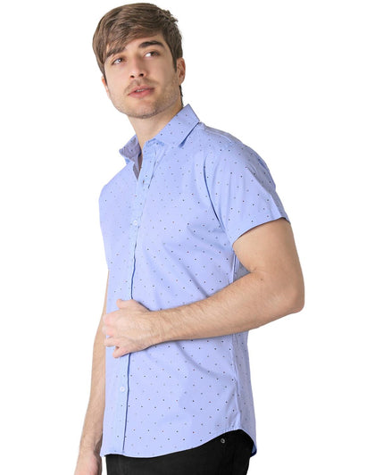 Camisa Hombre Casual Slim Azul Stfashion 50505011