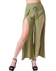 Pantalón Moda Recto Mujer Verde Stfashion 72904652