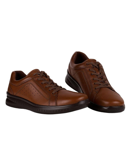 Zapato Hombre Oxford Casual Café Piel Flexi 02504084