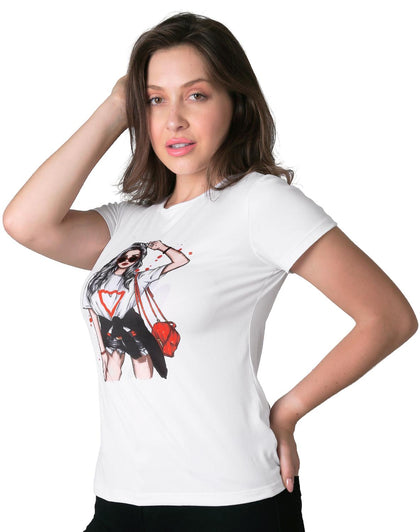 Playera Moda Camiseta Mujer Blanco Stfashion 69704628