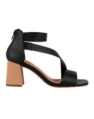 Sandalia Mujer Formal Tacon Negro Lady Paulina 02704205