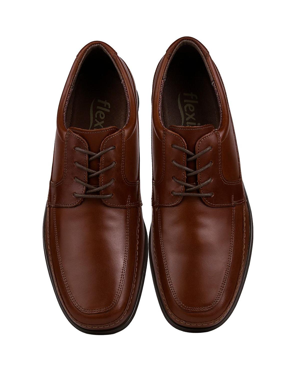 Zapato Hombre Oxford Vestir Café Piel Flexi 02504136