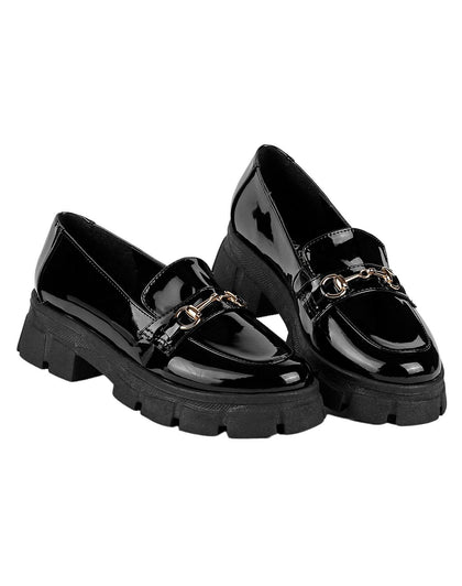 Zapato Mujer Mocasín Casual Tacón Negro Stfashion 00303812