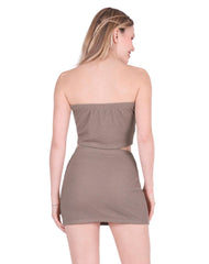 Conjunto Falda Y Top Mujer Casual Café Stfashion 79305406