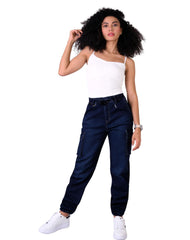 Jeans Mujer Moda Jogger Azul Fergino 52905406