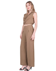 Conjunto Blusa Y Pantalón Mujer Casual Café Stfashion 52405205