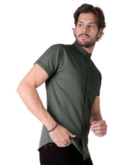 Camisa Hombre Casual Slim Verde Stfashion 50505031