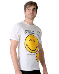 Playera Hombre Moda Camiseta Blanco Smiley 58205023