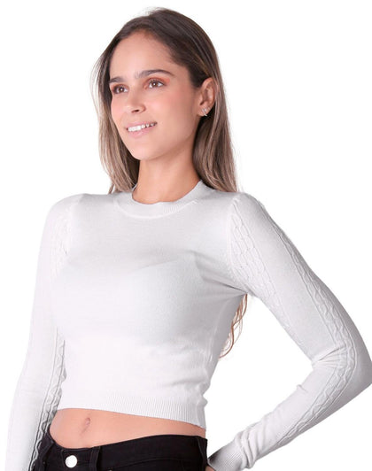 Sweater Mujer Crema Uk 56705249