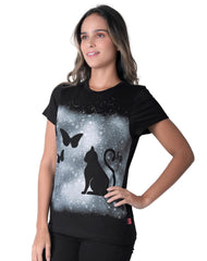 Playera Mujer Moda Camiseta Negro Aditivo 55205005