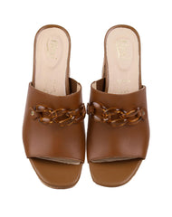 Sandalia Mujer Casual Café Piel Flexi 02504210